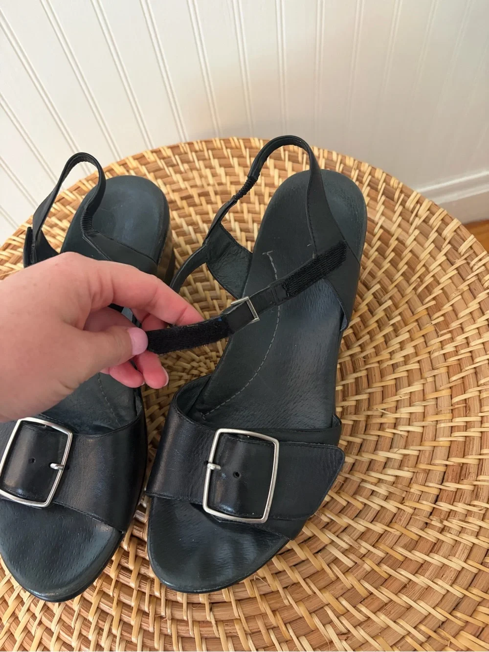Dansko buckle platform sandals size 41